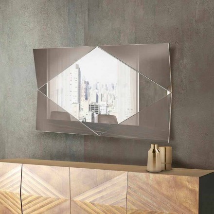Wall Mirror in Bronzed or Silvered Glass Made in Italy - Monterosa Viadurini