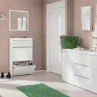 Square Wall Mirror with White or Anthracite Frame - Emanuelito Viadurini