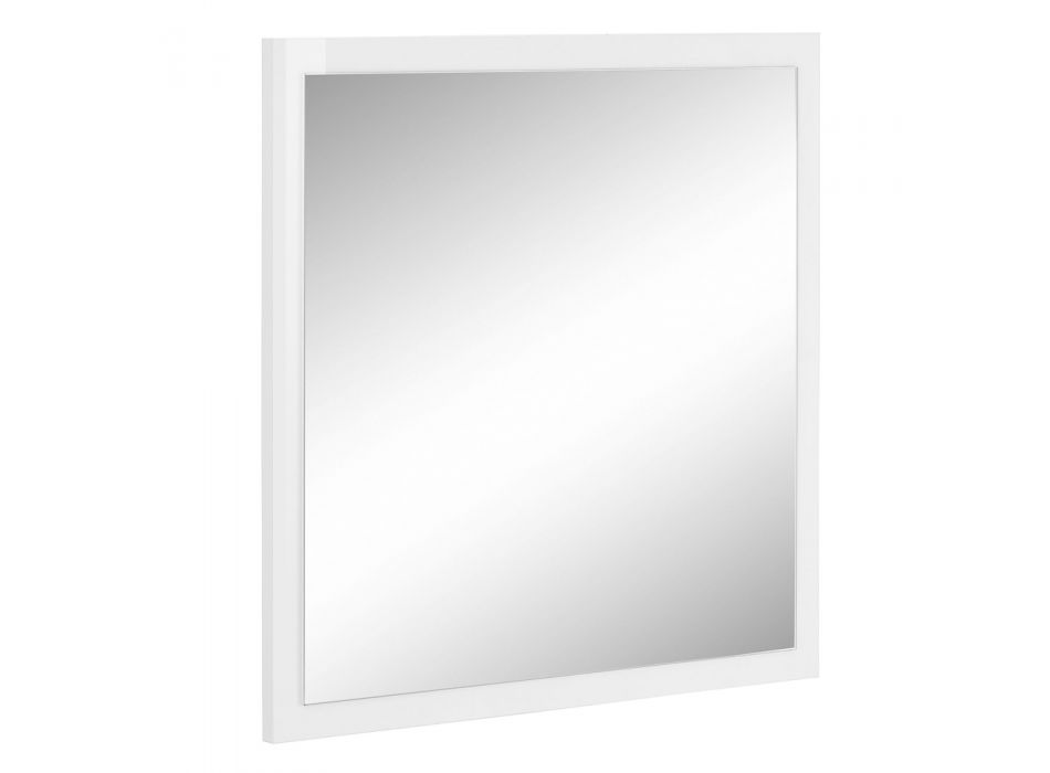 Square Wall Mirror with White or Anthracite Frame - Emanuelito Viadurini
