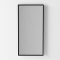 Backlit Rectangular Wall Mirror with Black Frame Made in Italy - Riflessi