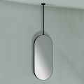 Hanging Metal Mirror with Optional Light Made in Italy - Amadeus