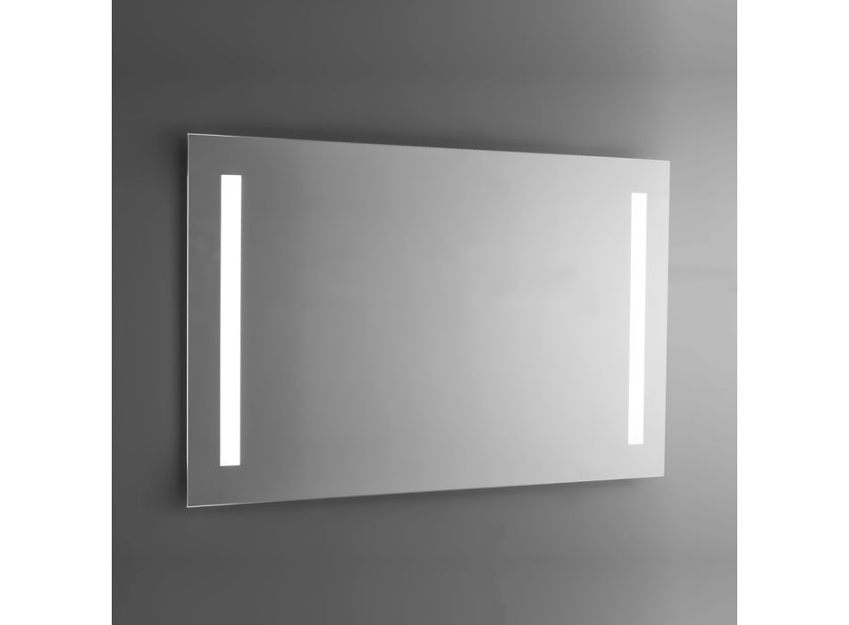 Polished Wire Bathroom Mirror with LED Backlight Made in Italy - Tony Viadurini