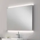 Bathroom mirror with modern LED design light with satin edges Veva Viadurini