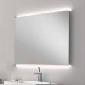 Veva LED bathroom mirror with frosted edges, modern design