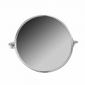 Wall Bathroom Mirror with Chrome Brass Frame - Rondello