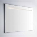 Wall Bathroom Mirror with Frame in Simil Aluminum Made in Italy - Tobi