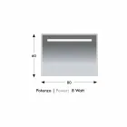 Wall Bathroom Mirror with Aluminum-like Frame Made in Italy - Tobi Viadurini