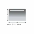 Wall Bathroom Mirror with Frame in Simil Aluminum Made in Italy - Tobi Viadurini