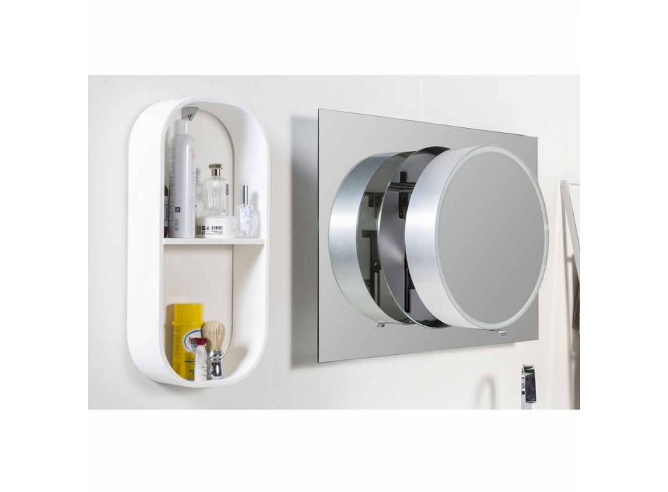 Wall Bathroom Mirror with LED Lighting - Dotta Viadurini