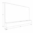 Wall Bathroom Mirror in Natural Teak with Storage Compartment - Palima Viadurini