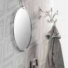 Round Wall Bathroom Mirror in Chrome Ottome with Aged Back - June Viadurini