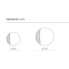 Circular Mirror in Two Sizes and Two Colors Made in Italy - Auren Viadurini