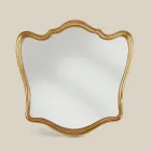 Classic Mirror Shaped Wood Frame Gold Leaf Made in Italy - Jenny Viadurini