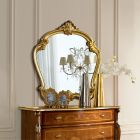 Classic Shaped Mirror with Gold Leaf Frame Made in Italy - Madalina Viadurini
