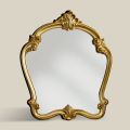Classic Shaped Mirror with Gold Leaf Frame Made in Italy - Madalina
