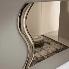 Sorya Bronze-Colored Mirror in Fused Glass with Central Insert Made in Italy Viadurini