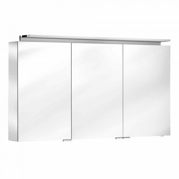 Modern 3-Door Wall Cabinet Mirror with Internal Shelves - Bramo