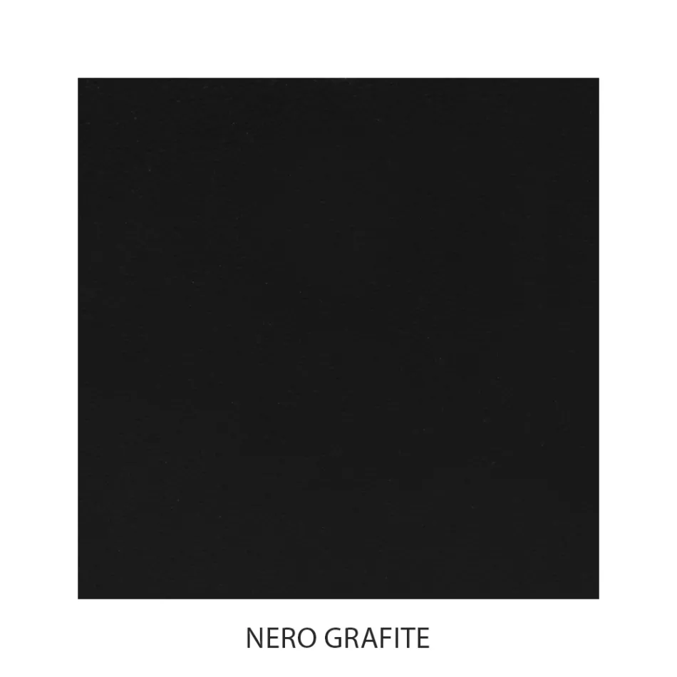 Mirror with Graphite Black Tubular Iron Frame Made in Italy - Chester Viadurini