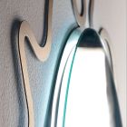 Mirror with Metal Frame and Integrated LEDs Made in Italy - Leonardo Viadurini