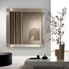 Mirror with Shaped Frame Available in 3 Sizes and 2 Colors - Carolina Viadurini