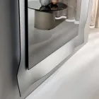 Mirror with Shaped Frame Available in 3 Sizes and 2 Colors - Carolina Viadurini