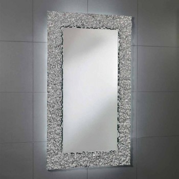 Mirror with decorative modern design glass frame, Cecilia