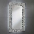 Cecilia bathroom mirror with glass frame, modern design