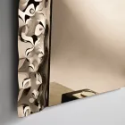 Mirror with a Wavy Glass Insert in Three Sizes Made in Italy - Velis Viadurini