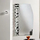 Mirror with a Wavy Glass Insert in Three Sizes Made in Italy - Velis Viadurini