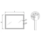 Mirror with Integrated Lights and Crystal Frame Made in Italy - Isaac Viadurini