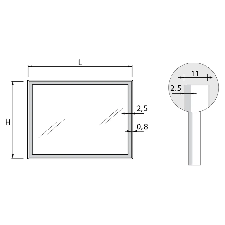 Mirror with Integrated Lights and Crystal Frame Made in Italy - Isaac Viadurini
