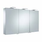 Container Mirror with 3 Doors with 9 Internal Shelves and LED Lighting - Ratchet Viadurini