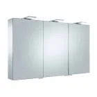 Container Mirror with 3 Doors with 9 Internal Shelves and LED Lighting - Ratchet Viadurini