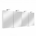 Mirror Container with 4 Crystal Doors with 12 Shelves and 4 LED Lights - Maxi