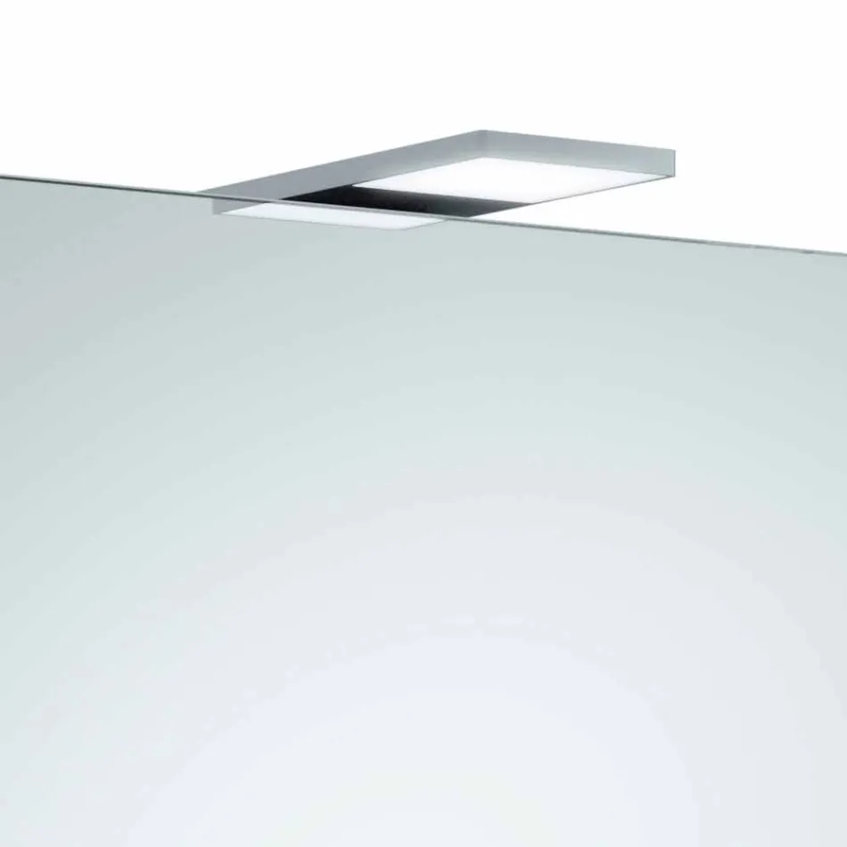 Wall Storage Mirror with Hinged Door and LED Lighting - Ratchet Viadurini