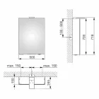 Wall Storage Mirror with Hinged Door and LED Lighting - Ratchet Viadurini