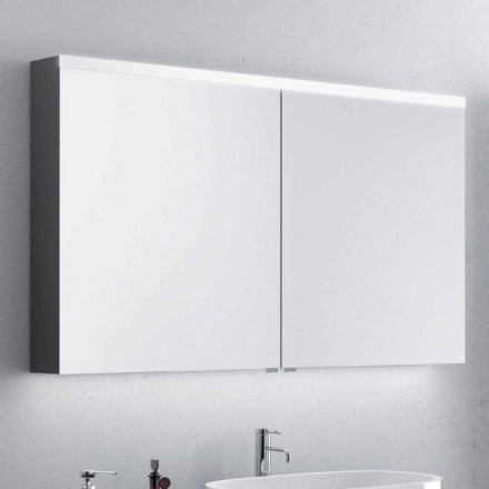 Bathroom mirror with 2-door bath-tub, modern design, Carol Viadurini