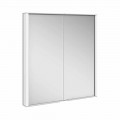 Mirror Cabinet in Silver Painted Aluminum, Modern - Demon