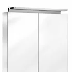 Wall Mirror with 2 Doors with LED Light and Power Sockets - Bramo Viadurini