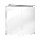 Wall Mirror with 2 Doors with LED Light and Power Sockets - Bramo Viadurini