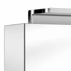 Wall Mirror with 2 Doors with LED Light and Power Sockets - Bramo Viadurini