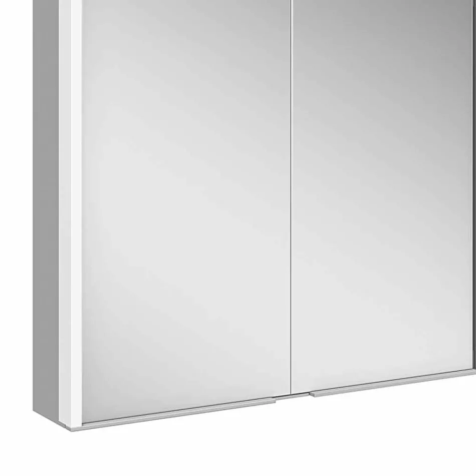 Wall Mirror in Aluminum with LED Lighting - Demon Viadurini