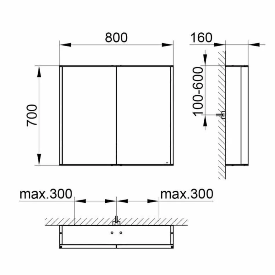Wall Mirror in Aluminum with LED Lighting - Demon Viadurini