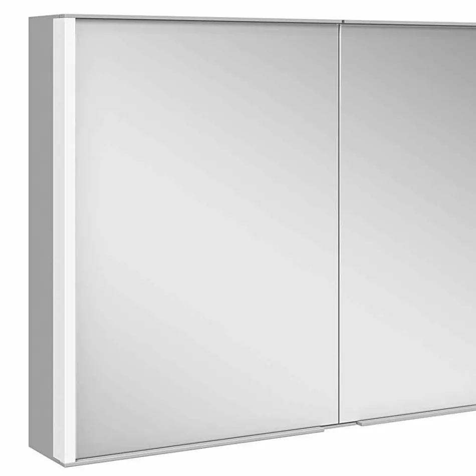 Wall Mirror in Aluminum with LED Lighting - Demon Viadurini