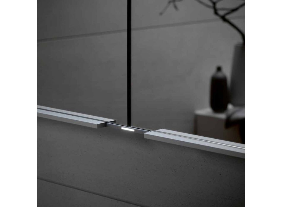Wall Mirror in Aluminum with LED Lighting - Demon Viadurini