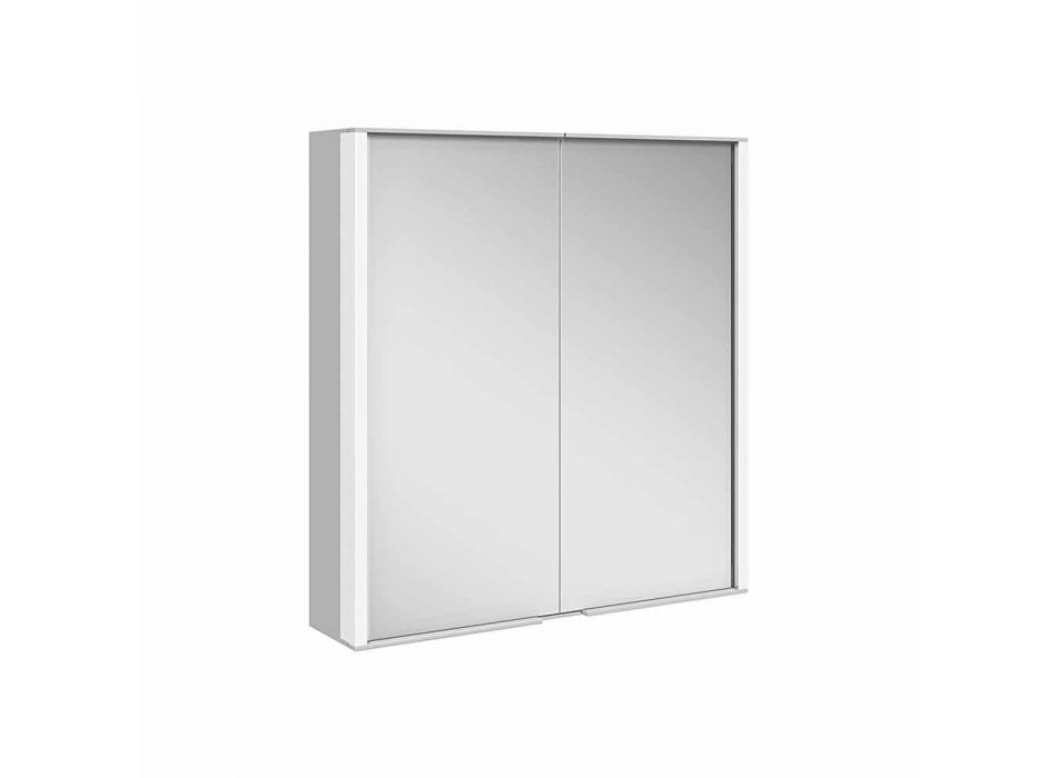 Wall Mirror in Aluminum with LED Lighting - Demon Viadurini
