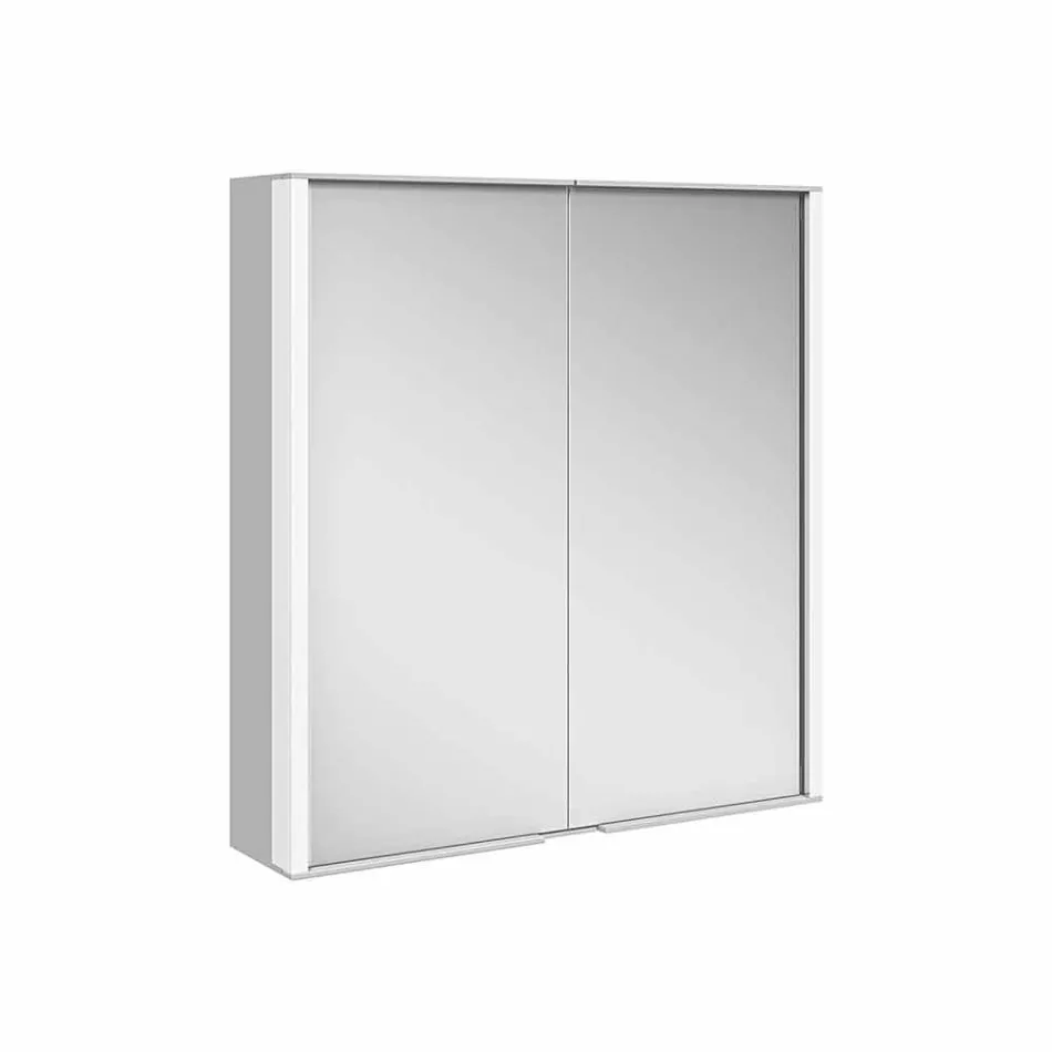 Wall Mirror in Aluminum with LED Lighting - Demon Viadurini