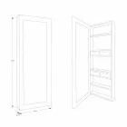 Teak Wall Storage Mirror with Shelves and Internal Drawers - Ralio Viadurini