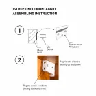 Teak Wall Storage Mirror with Shelves and Internal Drawers - Ralio Viadurini