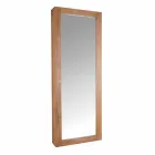 Teak Wall Storage Mirror with Shelves and Internal Drawers - Ralio Viadurini